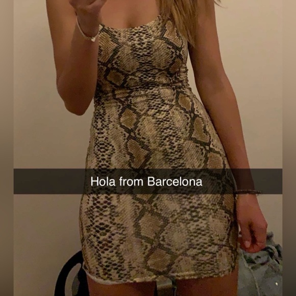 Snakeskin Pattern Mini Dress - Picture 7 of 7